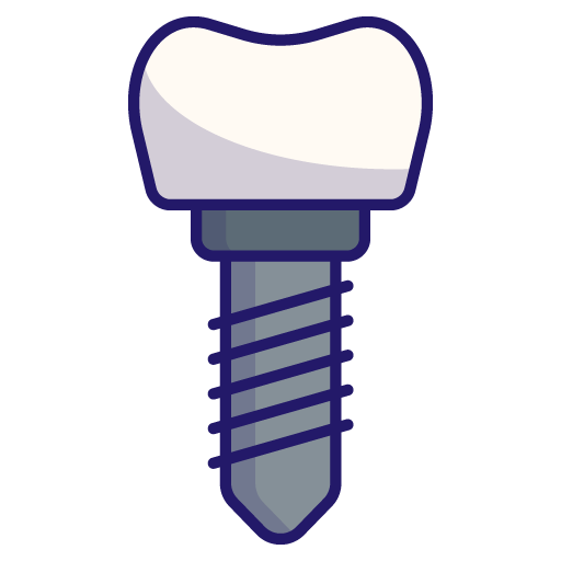 Vector image of a dental implant - teeth are not tools com