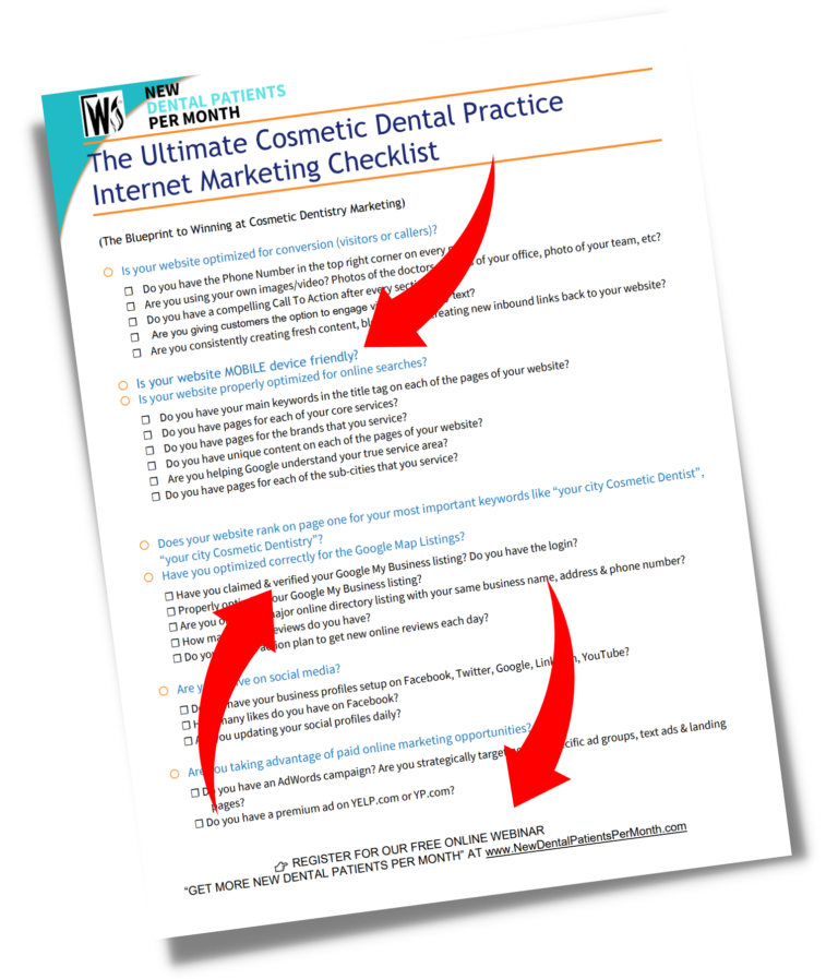 The-Ultimate-Cosmetic-Dental-Practice-Internet-Marketing-Checklist Free Download Provided by TheWebpageSite.com and TeethAreNotTools.comf